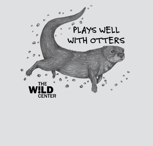 The Wild Center's World Otter Day shirt design - zoomed
