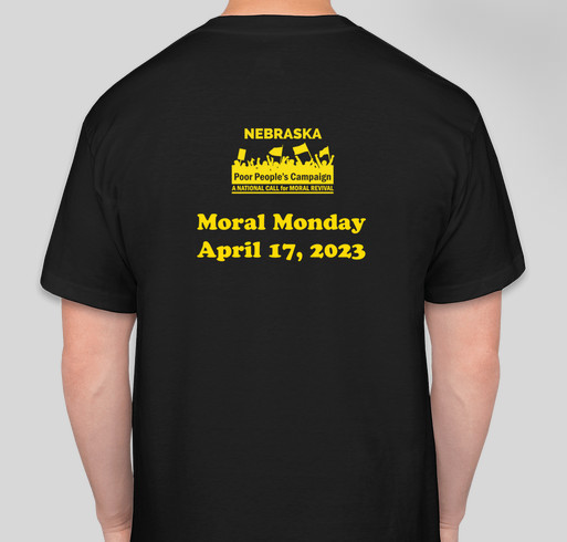 Moral Monday April 17, 2023 Fundraiser - unisex shirt design - back