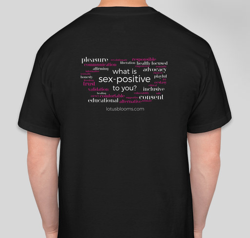 Lotus Blooms Supports Woodhull Freedom Foundation Fundraiser - unisex shirt design - back