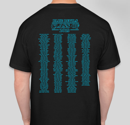 UCHS Class of 2019 Senior Shirt (SENIOR THINGS THEME) Fundraiser - unisex shirt design - back