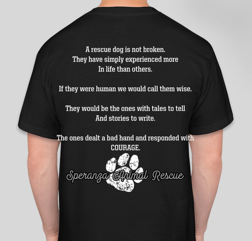 Support the Pups! Fundraiser - unisex shirt design - back