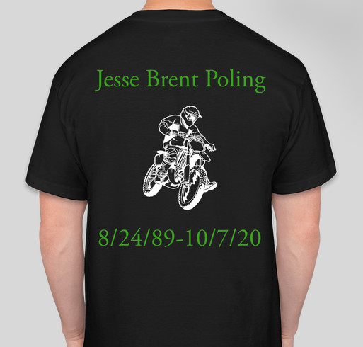 Jesse Poling Fundraiser - unisex shirt design - back