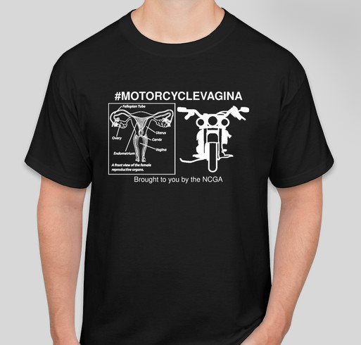 #MotorcycleVagina! Fundraiser - unisex shirt design - front