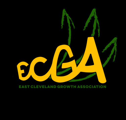 East Cleveland Growth Association Gear - Black ECGA Text shirt design - zoomed