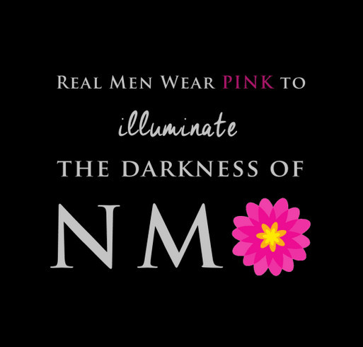 Real Men Wear Pink for NMO shirt design - zoomed