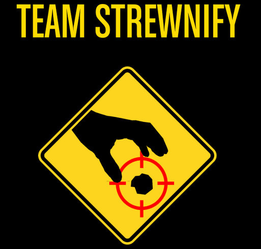 Support the Strewnify Project shirt design - zoomed