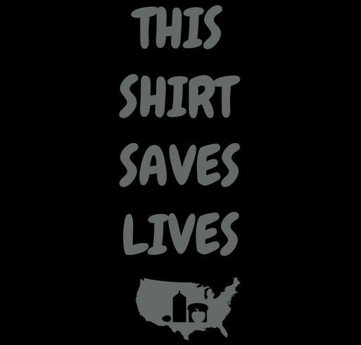 T-Shirt Saves Lives - Grey shirt design - zoomed