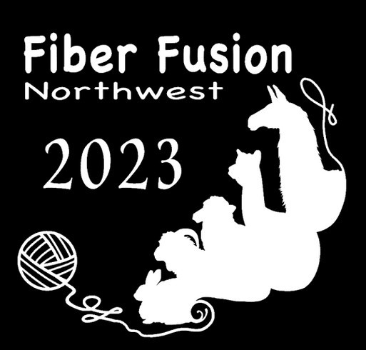 Fiber Fusion Northwest 2023 Fundraiser shirt design - zoomed