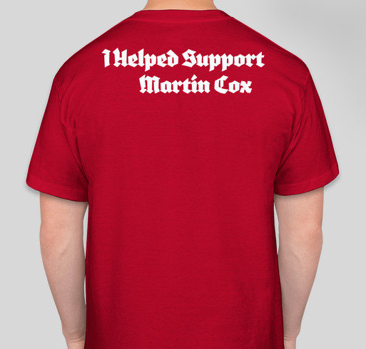 Martin Cox Heart Transplant Fund Fundraiser - unisex shirt design - back