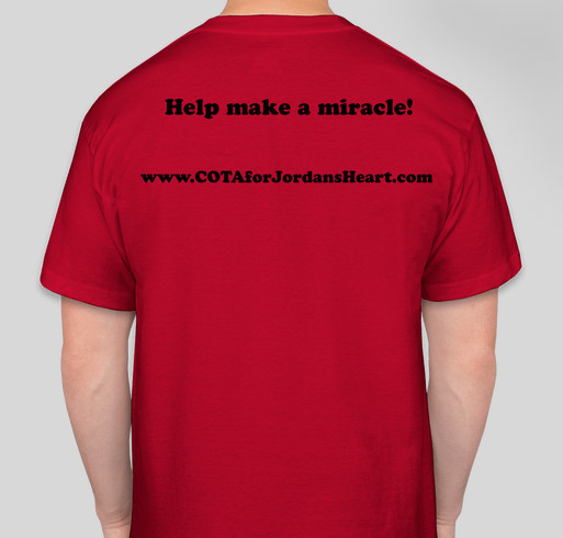 Red Heart for Jordan Fundraiser - unisex shirt design - back
