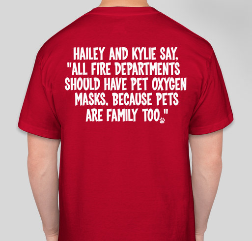 Hailey and Kylie's Girl Scout Silver Award project. Fundraiser - unisex shirt design - back