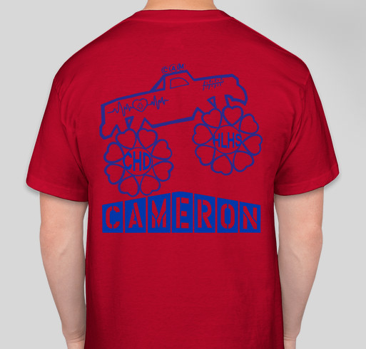 Cameron Monster Truck T-Shirts for Baby Mogg Medical Fund Fundraiser - unisex shirt design - back