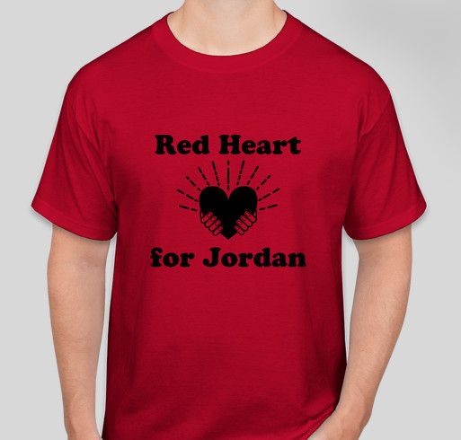 Red Heart for Jordan Fundraiser - unisex shirt design - front