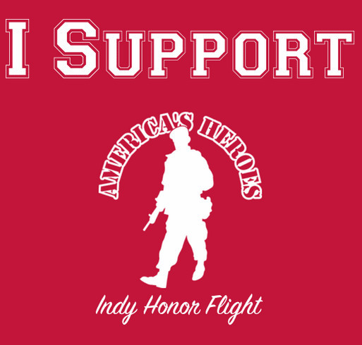 Supporting Indy Honor Flight shirt design - zoomed