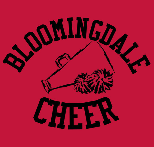 Bloomingdale Middle School Cheer shirt design - zoomed