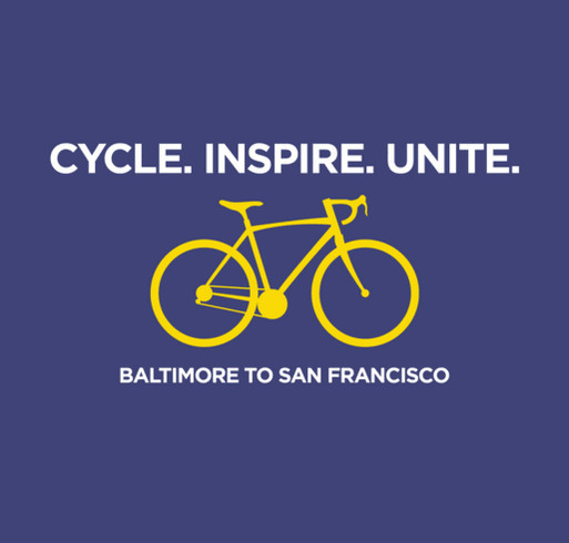4K for Cancer Bike Across America Cycling Gear Fundraiser shirt design - zoomed