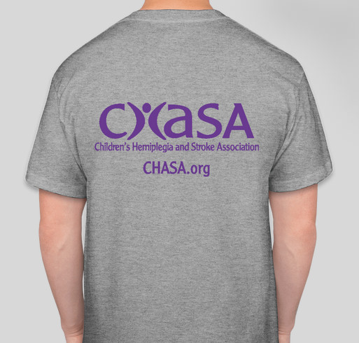 2014 Pediatric Stroke Awareness "I Love" shirt from CHASA Fundraiser - unisex shirt design - back