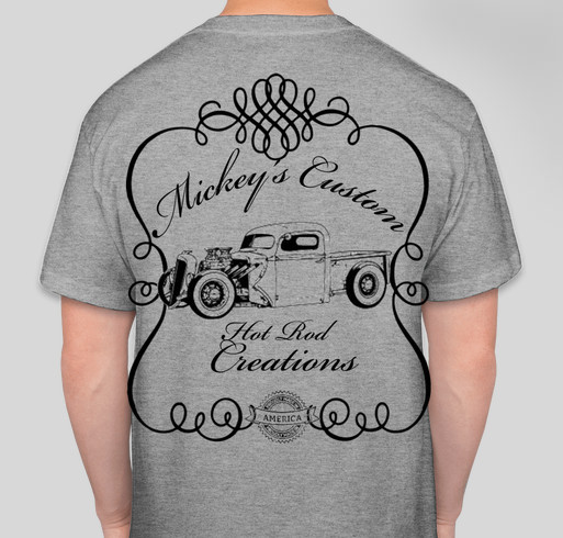 Mickey's Custom Rat and Hot Rods Fundraiser - unisex shirt design - back