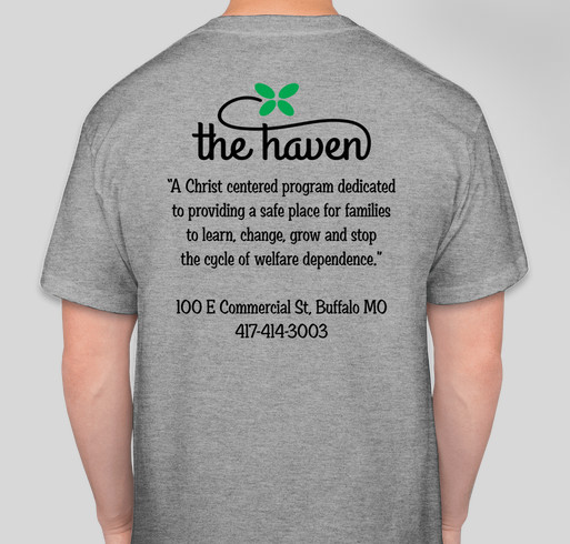 The Haven 2017 Fundraiser - unisex shirt design - back
