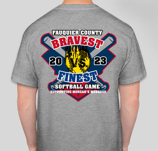 Bravest VS Finest Fundraiser - unisex shirt design - back