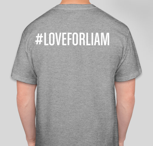 #Loveforliam Fundraiser - unisex shirt design - back