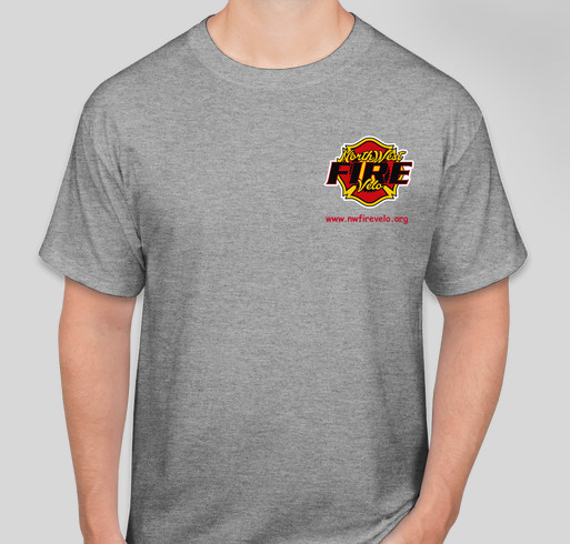 NW Fire Velo - Firefighters bicycling for Veterans and First Responders Fundraiser - unisex shirt design - front