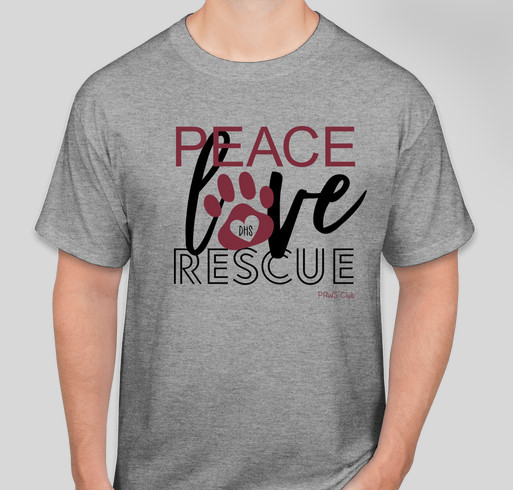 DHS PAWS Club 2021 Fundraiser - unisex shirt design - front