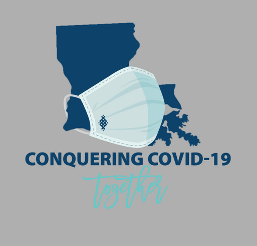 Conquering COVID-19 T-Shirt Fundraiser shirt design - zoomed