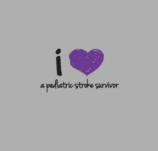 2014 Pediatric Stroke Awareness "I Love" shirt from CHASA shirt design - zoomed
