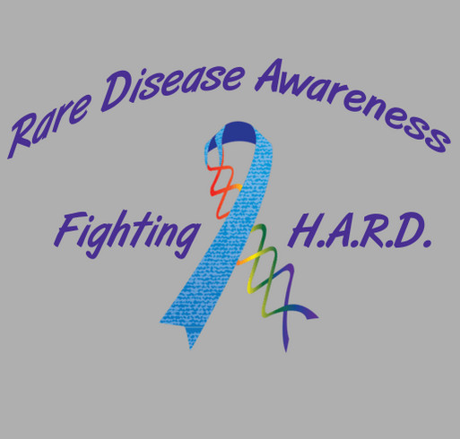 Fighting HARD Fundraiser for Rare Diseases shirt design - zoomed