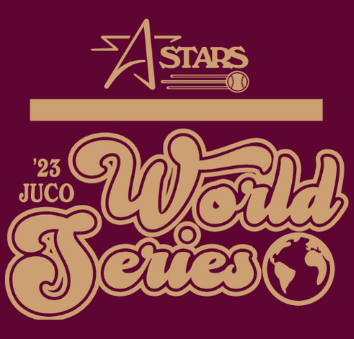 SouthArk Stars JUCO World Series shirt design - zoomed
