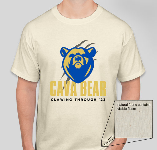 Clawing Through '23! CAVA Bear T-Shirt Fundraiser - unisex shirt design - front