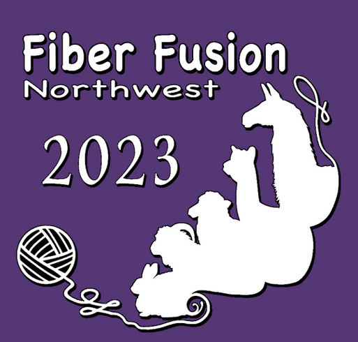 Fiber Fusion Northwest 2023 Fundraiser shirt design - zoomed