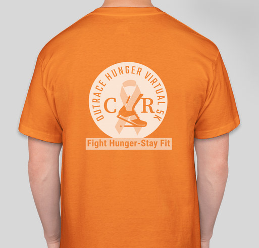 Outrace Hunger Virtual 5K Fundraiser - unisex shirt design - back