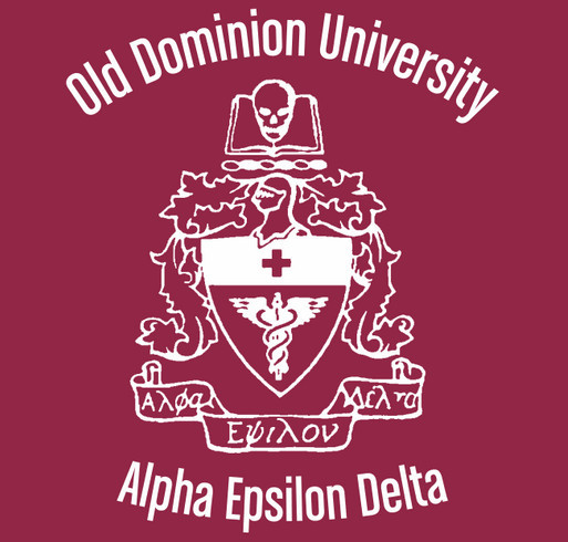 Pre-Health Honor Society, Alpha Epsilon Delta - Virginia ETA shirt design - zoomed