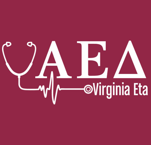 Pre-Health Honor Society, Alpha Epsilon Delta - Virginia ETA shirt design - zoomed