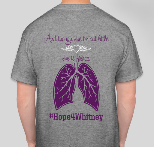 #Hope4Whiitney Fundraiser - unisex shirt design - back