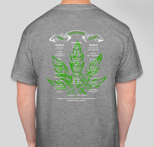 2020 Legalization Tour shirts are here Fundraiser - unisex shirt design - back