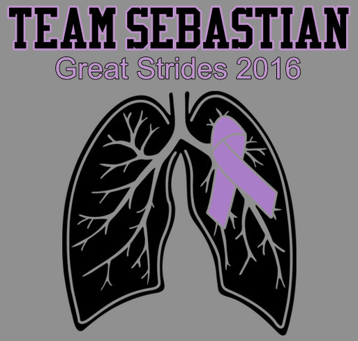 Team Sebastian Great Strides 2016 shirt design - zoomed