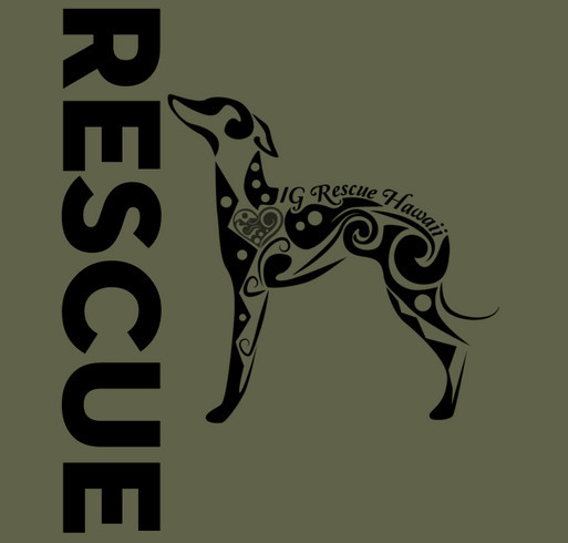 IG Rescue Hawaii - IGCA Rescue Fundraiser 2016 shirt design - zoomed
