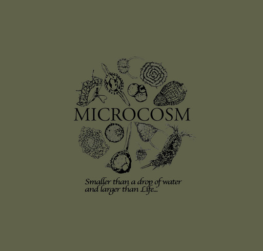 The Microcosm Film Fund shirt design - zoomed