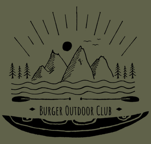 Outdoors Club Fundraiser shirt design - zoomed