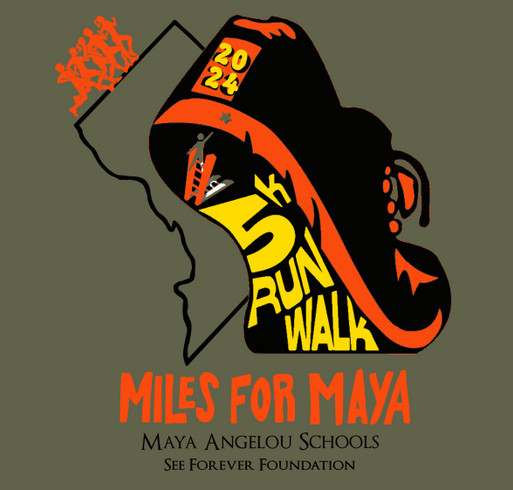 Annual Miles for Maya Virtual 5K shirt design - zoomed