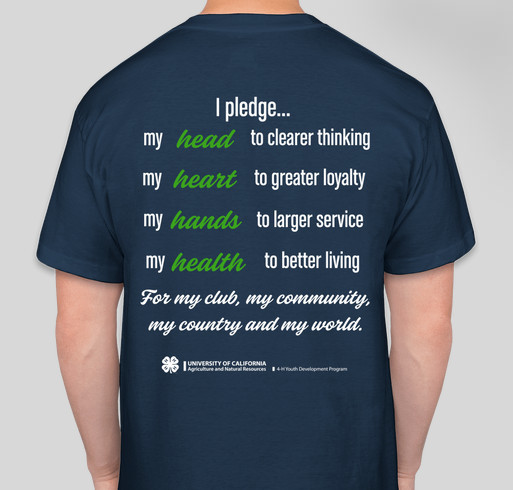 Tassajara 4-H Club T-Shirt Fundraiser - unisex shirt design - back