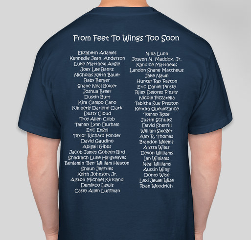 18th edition memorial shirts Fundraiser - unisex shirt design - back
