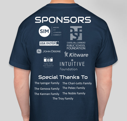 Support the Easbots! Fundraiser - unisex shirt design - back