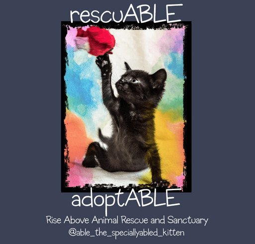 Able - the specially-abled kitten shirt design - zoomed