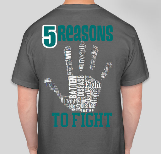 5 Reasons to Fight Batten Fundraiser - unisex shirt design - back
