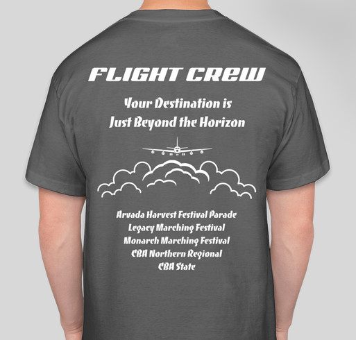 Horizon Airlines "Flight Crew" Apparel Fundraiser - unisex shirt design - back