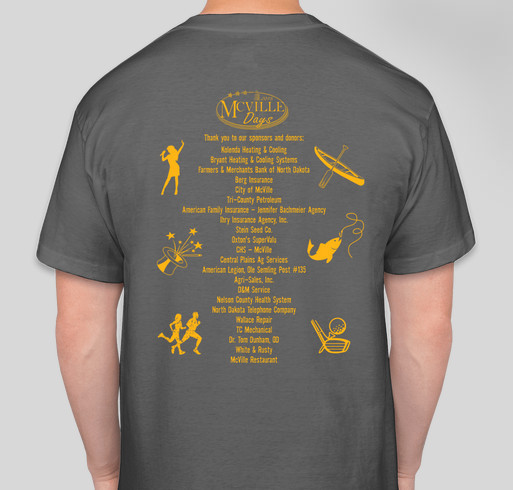 McVille Days 2015 Fundraiser - unisex shirt design - back